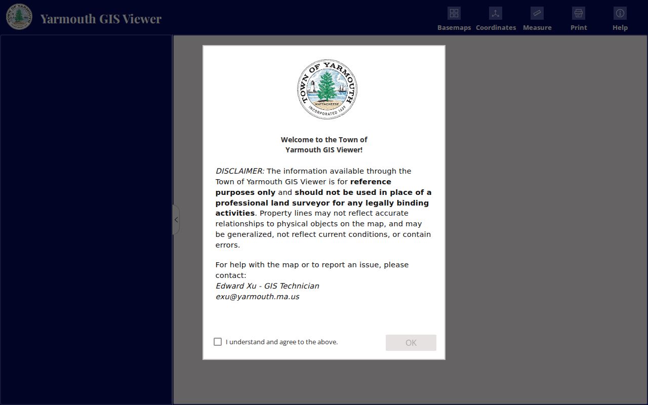 Yarmouth street directory interactive GIS parcel viewer