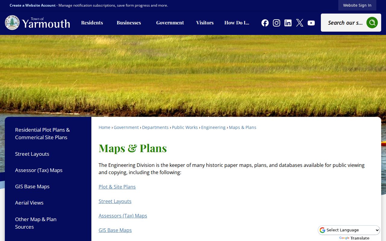 Yarmouth street directory Maps and Plans source page